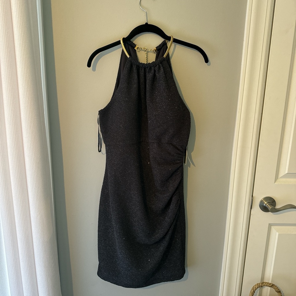 Navy Sparkle mini dress